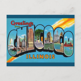 Carte postale Vintage voyage de Chicago, Illinois