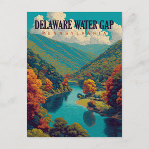 Carte Postale Vintage voyage de dérivation d'eau du Delaware
