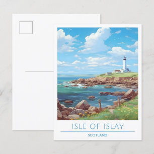 Carte Postale Vintage voyage de l'île Islay Scotland