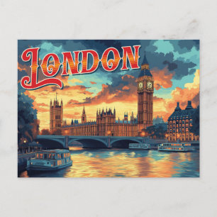 Carte Postale Vintage voyage de Londres