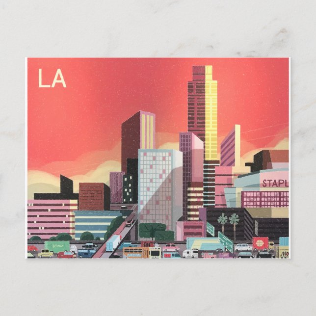 Carte Postale Vintage voyage de Los Angeles (Devant)