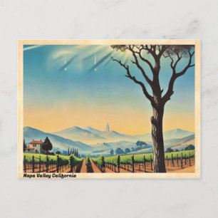 Carte Postale Vintage voyage de Napa Valley en Californie