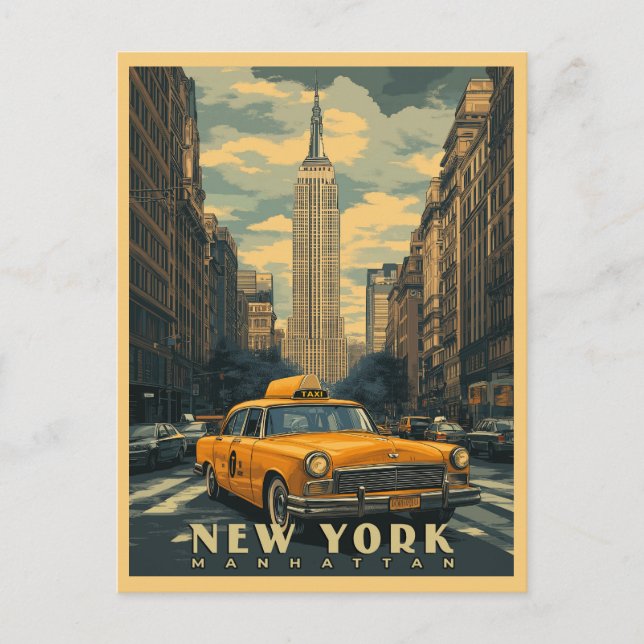 Carte Postale Vintage voyage de New York (Devant)