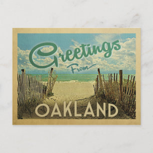 Carte Postale Vintage voyage de plage d'Oakland