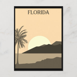 Carte Postale Vintage voyage de plage Tropical de Floride