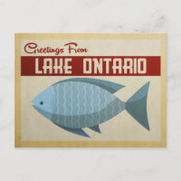 Vintage voyage de poisson bleu du lac Ontario