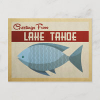 Vintage voyage de poisson bleu du lac Tahoe