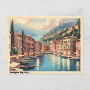Carte Postale Vintage voyage de Portofino Bay Italie