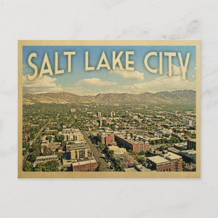 Carte Postale Vintage voyage de Salt Lake City Utah