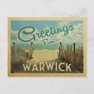 Carte Postale Vintage voyage de Warwick Beach