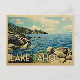 Carte Postale Vintage voyage du lac Tahoe