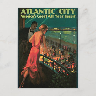 Carte Postale Vintage voyage du New Jersey d'Atlantic City