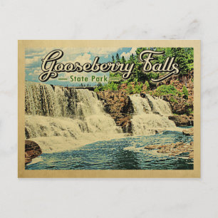 Carte Postale Vintage voyage du parc national de Gooseberry Fall