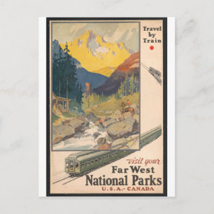 Carte postale Vintage voyage du parc national du C