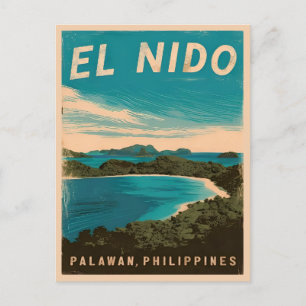 Carte Postale Vintage voyage El Nido Philippines Pittoresque rét
