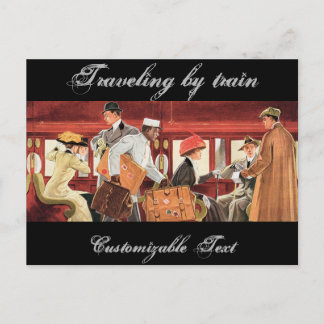 Carte Postale Vintage voyage En Train