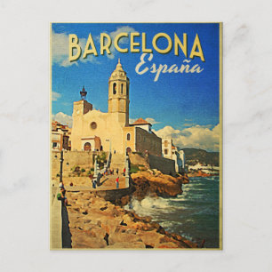 Carte Postale Vintage voyage Espagne de Barcelone