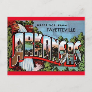 Carte postale Vintage voyage Fayetteville Arkansas