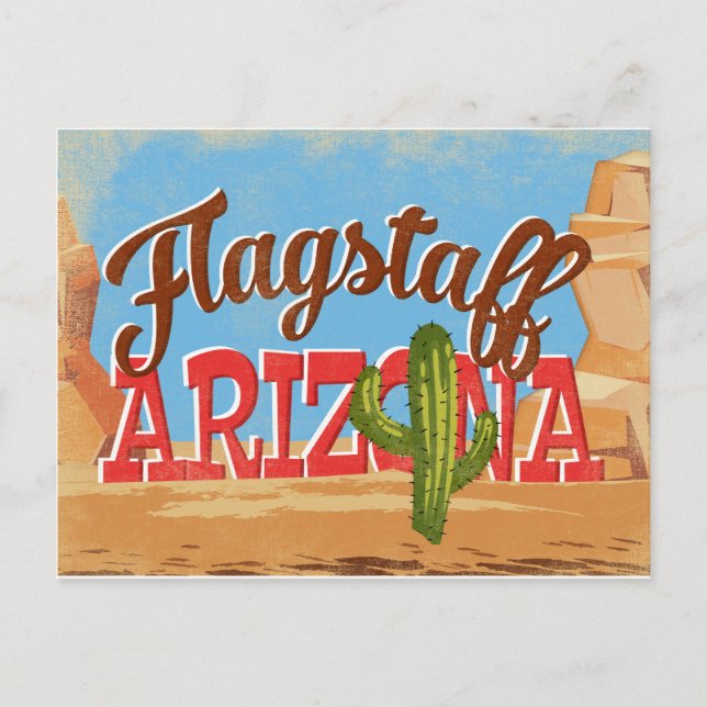 Carte Postale Vintage voyage Flagstaff Arizona (Devant)