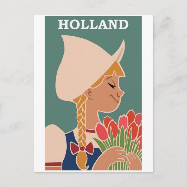 Carte postale Vintage voyage Fleur Holland Pays-Ba (Devant)