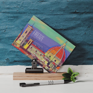 Carte Postale Vintage voyage Florence Firenze Italie Eglise Duom