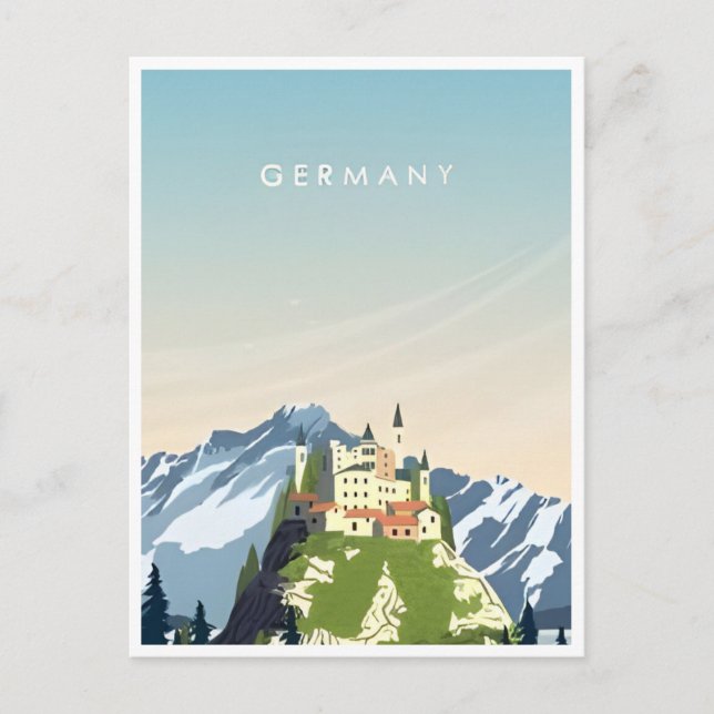 Carte Postale Vintage voyage Frankfurt Skyline Allemagne Vintage (Devant)