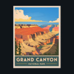 Carte Postale Vintage voyage Grand Canyon National Park Rétro<br><div class="desc">Découvrez la grandeur du Grand Canyon avec ce design rétro inspiré du voyage. Insufflée de vibrations nostalgiques et de charme vintage,  cette pièce saisit l'essence de l'allure intemporelle du Grand Canyon dans un style minimaliste rétro qui allie esthétique du milieu du siècle à une touche moderne.</div>