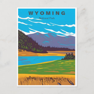 Carte Postale Vintage voyage Grand Teton National Park Wyoming