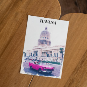 Carte postale Vintage voyage Havana Cuba