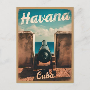 Carte Postale Vintage voyage Havana Cuba Retro Graphisme