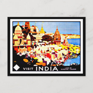 Carte postale Vintage voyage-Inde