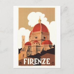 Carte Postale Vintage Voyage Italie, Florence -