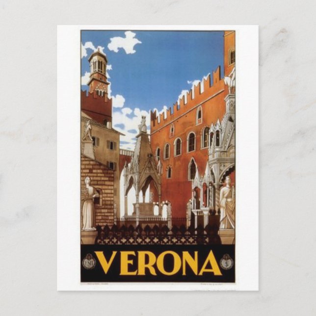 Carte Postale Vintage Voyage Italie, Vérone - (Devant)