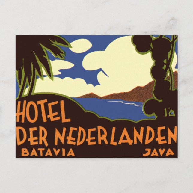 Carte Postale Vintage voyage Jakarta Indonésie Hotel Nederlanden (Devant)