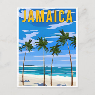 Carte Postale Vintage voyage Jamaïque Tropical Beach Retro Pitto