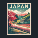 Carte Postale Vintage voyage Japon Sakura Cherry Blossom<br><div class="desc">Embarquez pour un voyage nostalgique à travers le riche héritage du Japon avec ce design rétro sur le thème du voyage. Insufflé de vibrations nostalgiques et de charme vintage, cet article capture l'essence de la beauté et de l'allure intemporelles du Japon dans une esthétique rétro qui rappelle les affiches de...</div>