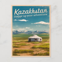 Vintage voyage Kazakhstan Steppe Retro Pittoresque