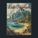 Carte Postale Vintage voyage Koh Samui<br><div class="desc">Transportez-vous sur les rives idylliques de Koh Samui,  Thaïlande avec cette carte postale d'affiche de voyage vintage captivante. Cette carte postale capture l'essence de l'île dans un style rétro,  parfait pour envoyer une touche de paradis à vos proches.</div>