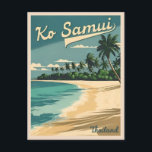 Carte Postale Vintage voyage Koh Samui Thaïlande Retro Graphisme<br><div class="desc">Entrez dans le paradis tropical de Koh Samui avec ce design d'inspiration voyage vintage. Reflétant les plages sereines et les jungles luxuriantes de l'île,  ce design capte l'essence du charme intemporel de Koh Samui dans une esthétique rétro qui rappelle les affiches de voyage classiques.</div>