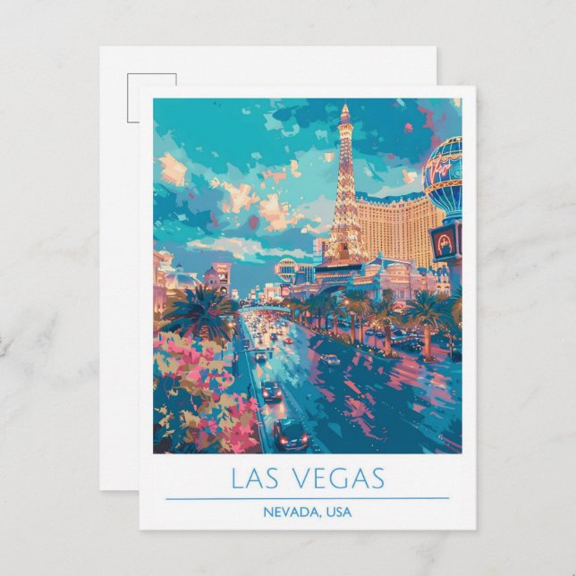 Carte Postale Vintage voyage Las Vegas Nevada USA (Devant / Derrière)