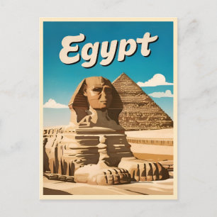 Carte Postale Vintage voyage Le Caire Egypte Pyramide Retro Grap