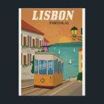 Carte postale Vintage voyage Lisbonne Portugal<br><div class="desc">Cartes postales</div>
