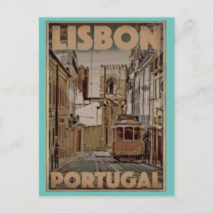 Carte postale Vintage voyage Lisbonne Portugal