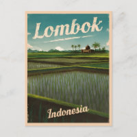 Vintage voyage Lombok Indonésie Pittoresque rétro