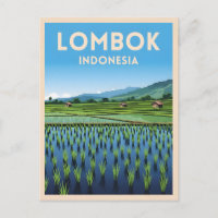 Vintage voyage Lombok Indonésie Pittoresque rétro