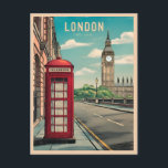 Carte Postale Vintage voyage Londres Big Ben England Retro Pitto<br><div class="desc">Découvrez le charme intemporel de Londres avec ce design rétro d'inspiration voyage. Insufflé de vibrations nostalgiques et de charme vintage,  ce design capte l'essence historique d'une des villes les plus aimées du monde dans une esthétique rétro qui rappelle les affiches de voyage classiques d'antan.</div>