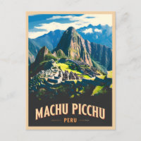 Vintage voyage Machu Picchu Pérou Paysage rétro