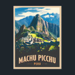 Carte Postale Vintage voyage Machu Picchu Pérou Paysage rétro<br><div class="desc">Découvrez les merveilles antiques de Machu Picchu avec ce design rétro captivant inspiré du voyage. Insufflé de vibrations nostalgiques et de charme vintage,  cet article capture l'emblématique monument péruvien dans une esthétique rétro rappelant les affiches de voyage classiques d'antan.</div>