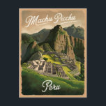 Carte Postale Vintage voyage Machu Picchu Pérou Retro Graphisme<br><div class="desc">Entrez dans les merveilles antiques du Machu Picchu avec ce design captivant d'inspiration voyage vintage. Abondant de nostalgie et d'allure intemporelle,  ce design rend hommage à la beauté à couper le souffle et à l'importance culturelle de ce monument emblématique du Pérou.</div>