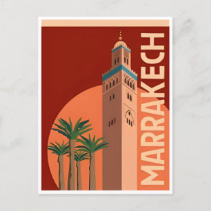 Carte Postale Vintage voyage Maroc maroc tourisme Marrakech